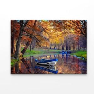 Mystical River with Boat   Print 100% Australian Made 90 x 60cm  (Acrylic)