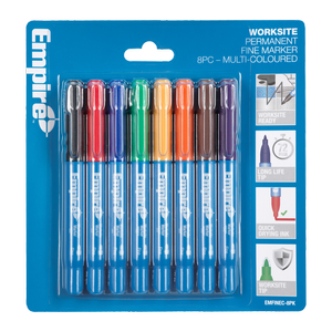 Empire 8-Piece Multi-Coloured Permanent Marker Pack