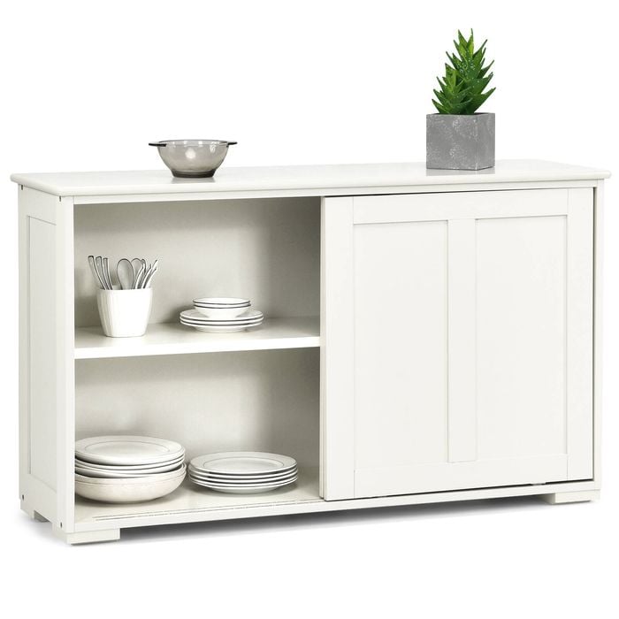Costway Buffet Sideboard Kitchen Storage Cabinet W/shelf