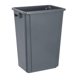 Jantex Slim Bin Grey 60l 600x455x312mm Space Saving Waste Management Polypropylene Commercial Kitchen Storage