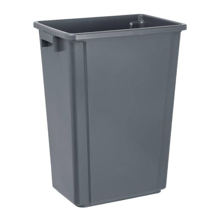 Jantex Slim Bin Grey 60l 600x455x312mm Space Saving Waste Management Polypropylene Commercial Kitchen Storage