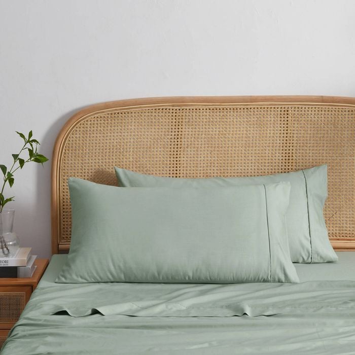 Dreamaker 1500tc Cotton Rich King Pillowcase Twin Pack - Sage