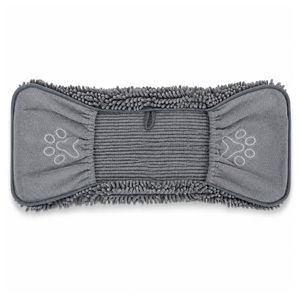 Costway 3-Piece Dog Towel Set Machine-Washable Chenille Drying Microfiber Towel-Grey