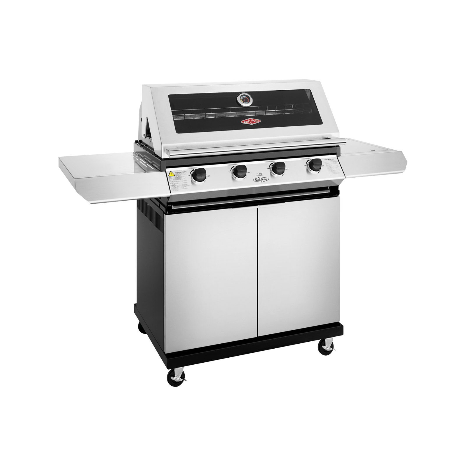 Beefeater 1200 Series 4 Burner Stainless Steel BBQ with Side Burner Bunnings Australia