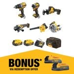 DeWALT 18V XR 5.0Ah 6 Piece Combo Kit DCZ601P2-XE