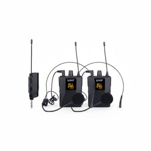 E-Lektron U-2BH Dynamic UHF 20 Channels Tunable Universal 2 Wireless bodyback Headset Microphone Plug Receiver