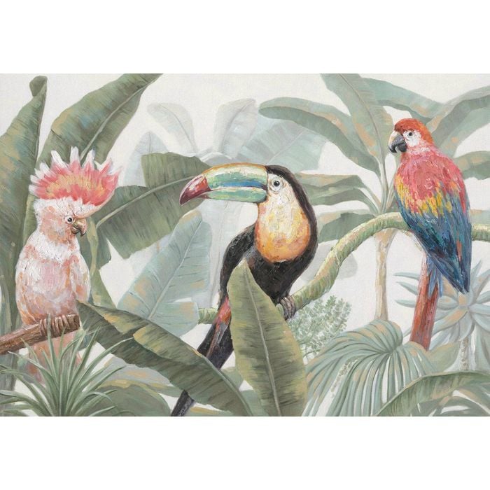 P&P Birds Canvas Print - Vibrant Wall Art for Living Room, Bedroom & Office Decor 100x70cm