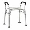 Adjustable Over Toilet Support Frame with Safety Rail, 110kg Capacity, for Elderly and Disabled
