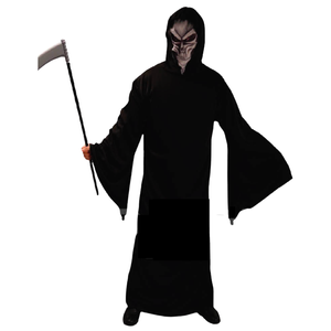 Adult s Grim Reaper Horror Halloween Horror Dark Black Robe Haunted Costume