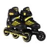 Veera 747 Adjustable Yellow Inline Skates with 100 MM PU Wheel(Size-M)