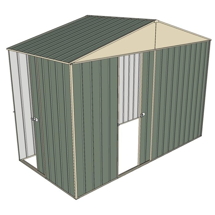 Build-a-Shed 3.0 x 1.5 x 2.3m Gable Single Sliding Side Door Shed - Green