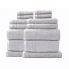 14pc Renee Taylor Aireys Bath/Hand Towel Set Zero Twist Cotton 650 GSM Vapour