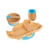 Tiny Dining 4pc Dinosaur Bamboo Suction Baby Feeding Set