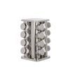 Davis & Waddell Newbury Stainless Steel Spice Rack Jar Set Silver