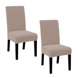 Catzon 2 Pcs Dining Chair Covers Waterproof Stretch-Khaki