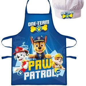 Paw Patrol One Team Blue Kids Apron And Chef's Hat Set