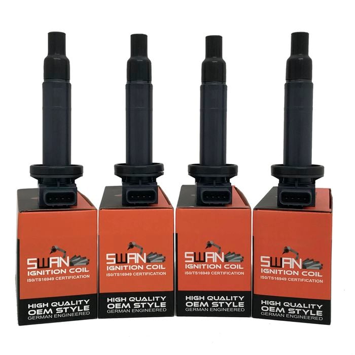 4-Pack SWAN Ignition Coil for Toyota Echo, Prius & Yaris (1.3L/1.5L)