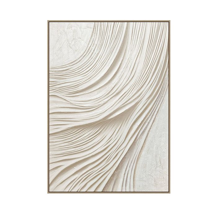 Sculpted Veil Hand-Painted Textured Canvas Wall Art
