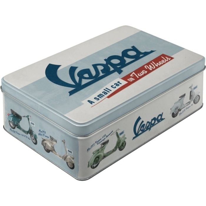Nostalgic Art 23cm/2.5L Flat Tin Storage Vespa Chart