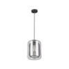 CLA Lighting TONO Mesh Internal Clear Glass Oblong Pendant Light - Black