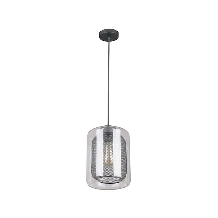CLA Lighting TONO Mesh Internal Clear Glass Oblong Pendant Light - Black