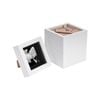 Nicola Spring 5 Piece 4 x 4 3D Shadow Box Photo Frame Set - Craft Display Picture Frame with 2 x 2 Mount - White