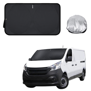 Front Windscreen Sun Shade for Mitsubishi Express 2020 - Current (X82) - XL 160 x 100 cm - Black