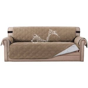 Smarcute 4 Seater Waterproof Sofa Cover Couch Cushion Furniture Protector Taupe