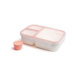 Locknlock 1.5l To-go 3-compratment Airtight Bento Box Lunchbox - Pink