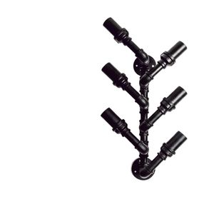 Wall-Mounted Pipe Wine Rack - 6 Bottle Holder