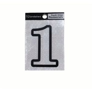 Sandleford 80mm Self Adhesive Night Shine Numeral 1