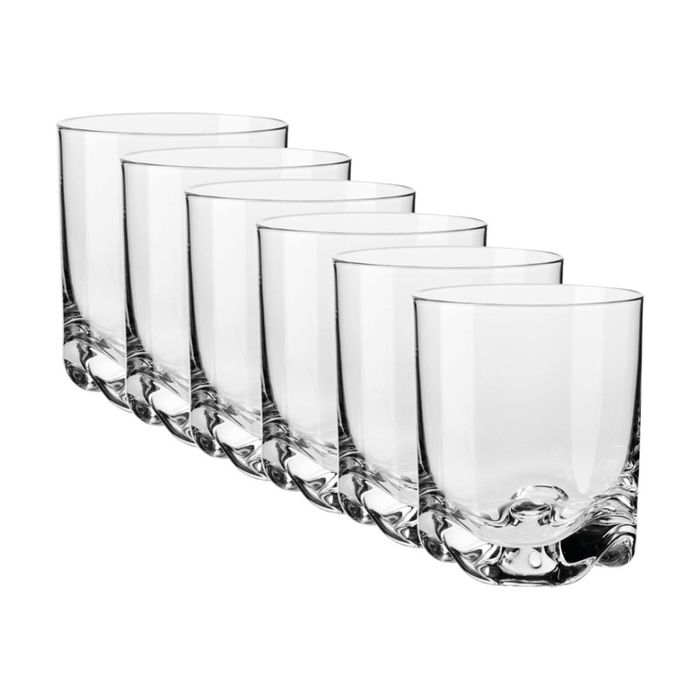 6Pc Krosno Mixology Tumbler Glasses Clear Gift Boxed Dishwasher Safe 330ml