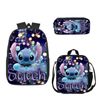 Catzon Cartoon Backpack Set With Shoulder Bag & Pencil Bag Adjustable-q