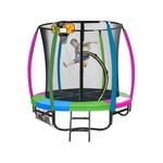 Kahuna Trampoline 6ft With Basketball Set - Rainbow