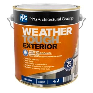 PPG Paints 4L Accent Low Sheen Weather Tough Exterior Paint - 4L