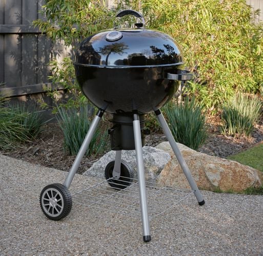 Jumbuck charcoal BBQ in the backyard of a house