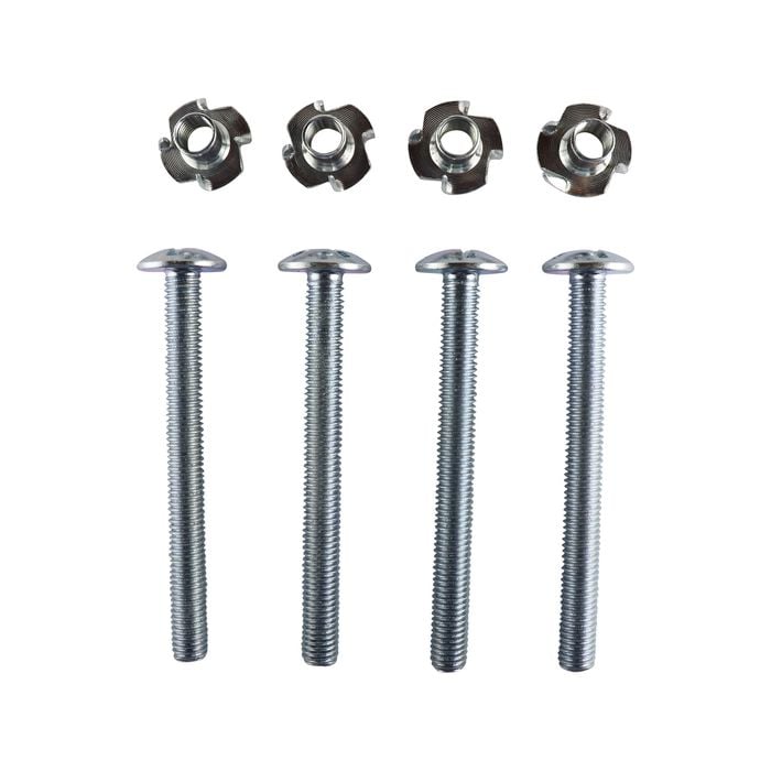 Everhang M10 x 100mm Zinc Plated Tee Nut and Bolt - 4 Pack