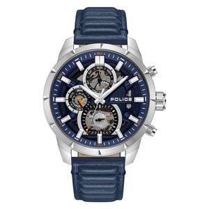 Police Neist Leather Band Blue Dial Men's Watch (pewjf0021801)