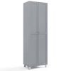 Costway 187cm Tall Storage Cabinet Utility Pantry Sideboard Grey