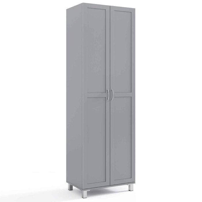 Costway 187cm Tall Storage Cabinet Utility Pantry Sideboard Grey