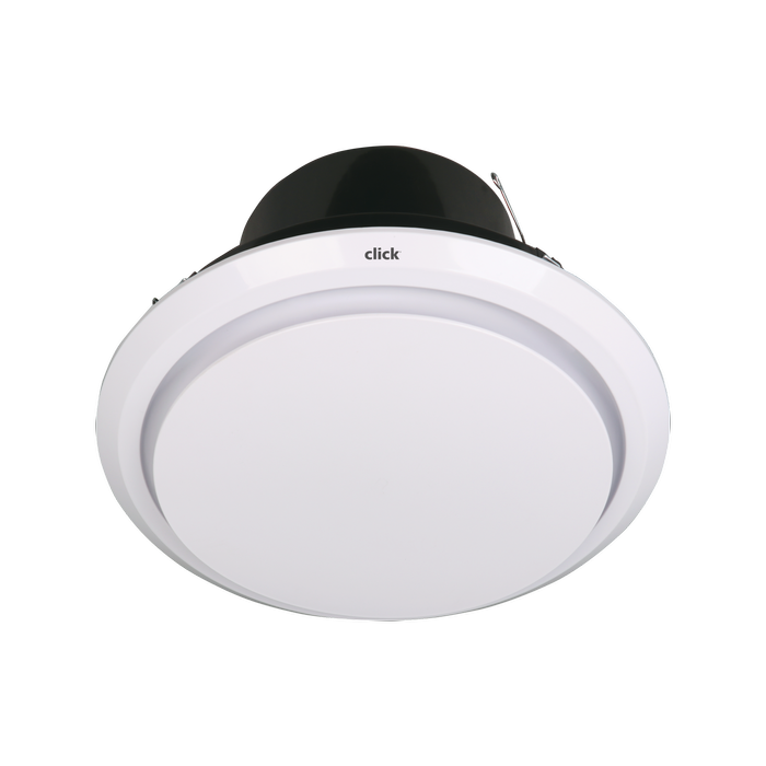 Click 250mm White Ventilating Ducted Exhaust Fan