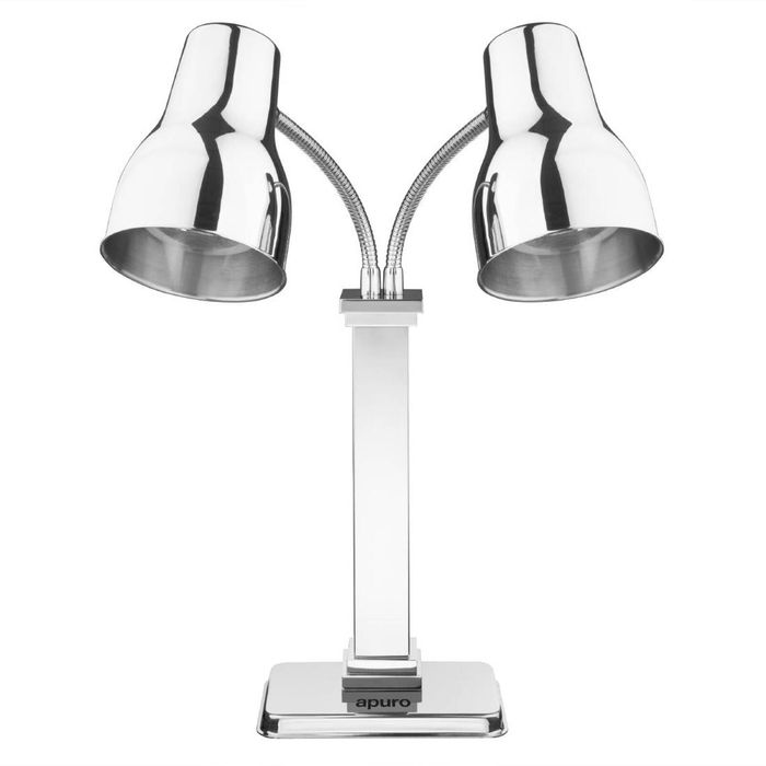 Apuro Double Heat Lamp Carving Station Stainless Steel 2x250W - JA869-A