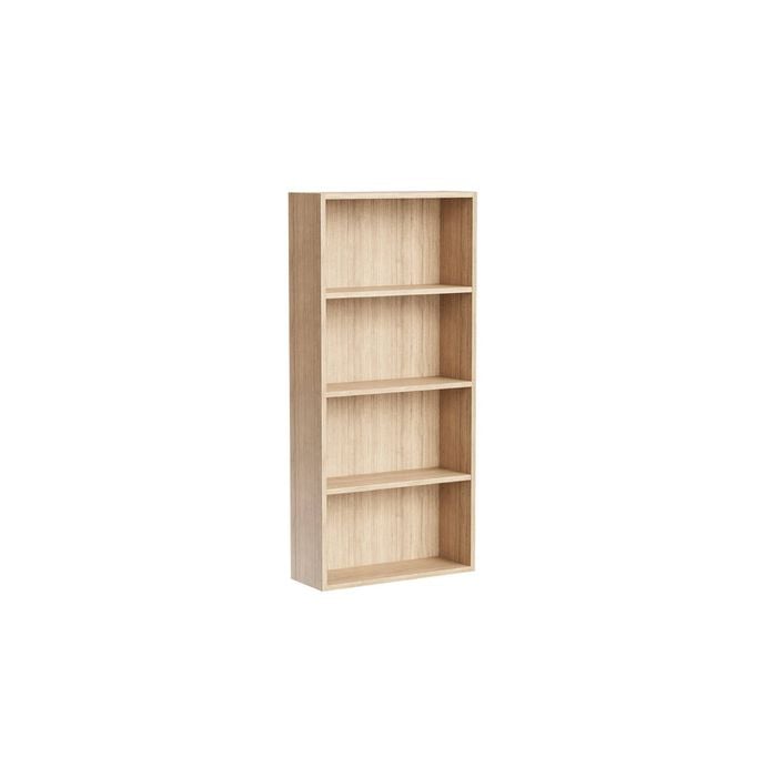 Kaboodle 300-399mm Almond Oak Customisable Shallow Med Pantry Open Shelf