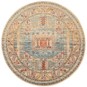 The Rug Connection Heritage 859 Beige 200x200cm - Medium Round Transitional Pet Friendly Indoor Rug