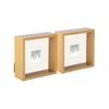 Nicola Spring 3D Deep Box Photo Frames - 6 x 6" with 2 x 2" Mount - Light Wood - Pack of 5