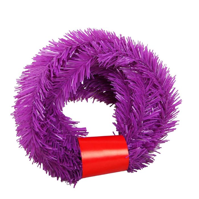 Catzon 2.3M Artificial Christmas Wreath Garland Decoration-Purple