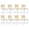 Levede 8pcs Cesca Replica Rattan Cantilever Dining Chairs