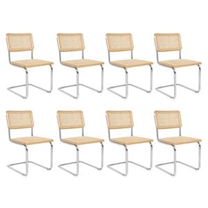 Levede 8pcs Cesca Replica Rattan Cantilever Dining Chairs