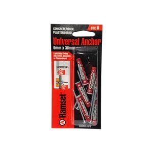 Ramset 6 x 38mm Universal Anchor - 6  Pack