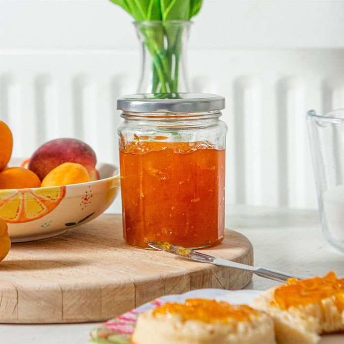 Argon Tableware 380ml Glass Jam Jars With Airtight Silver Lids - Set Of ...